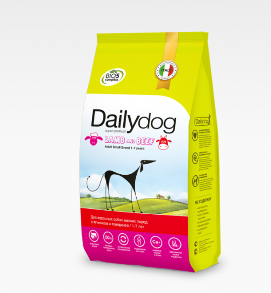 Корм Dailydog ADULT MEDIUM BREED Lamb and Beef для взрослых собак средних пород с ягненком и говядиной 3кг