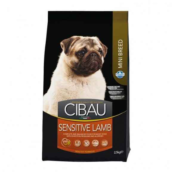 Корм Farmina Cibau Sensitive Lamb Mini для собак маленьких пород с чувствительным пищеварением и аллергией ягненок 800гр