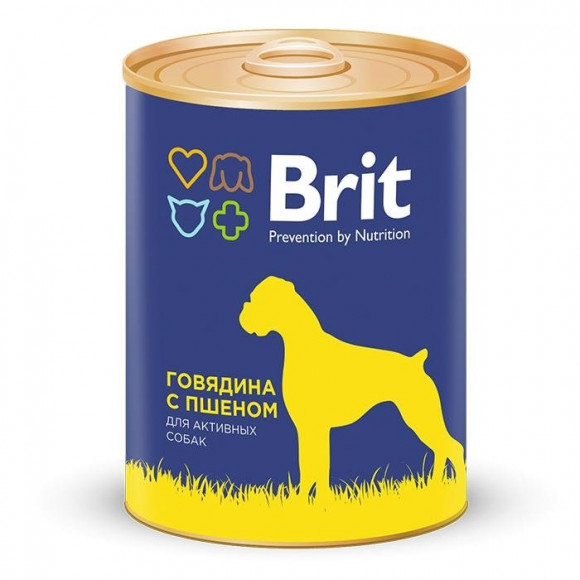 Консервы Brit Beef&Millet для собак Говядина и пшено 850гр