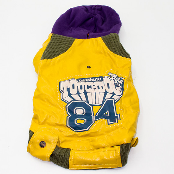 Куртка с капюшоном"Touchdog-84" S 25см (кожа+трикотаж утепл.)