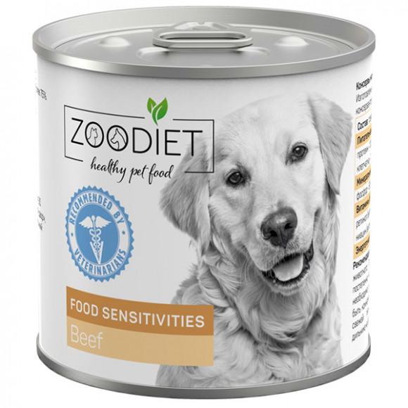 Ветеринарный влажный корм Четвероногий Гурман Zoodiet Food Sensitivities Beef/Говядина для собак (чувствительное пищеварение), 240 г