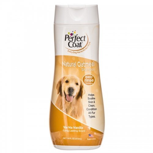 Шампунь для собак PC Natural Oatmeal овсяный успокаивающий для кожи с ароматом ванили 8in1 473мл