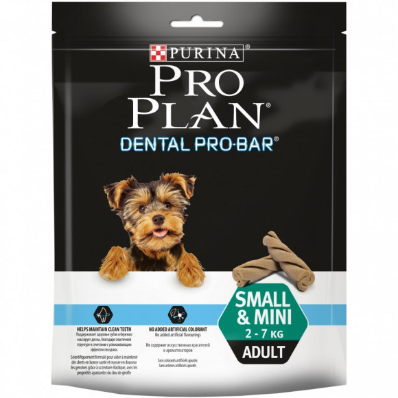Лакомство Purina Pro Plan Dental ProBar Small&Mini для собак  для поддержания здоровья полости рта, пауч, 150 г