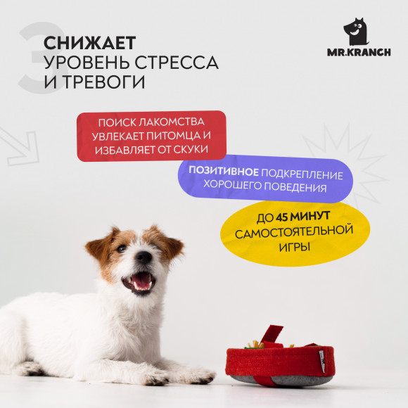 Нюхательная игрушка Mr.Kranch Пицца, размер 18x18см Нюхательная игрушка Mr.Kranch Пицца, размер 18x18см