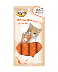 Мнямс Крем-лакомство для кошек с курицей 4шт*15г
