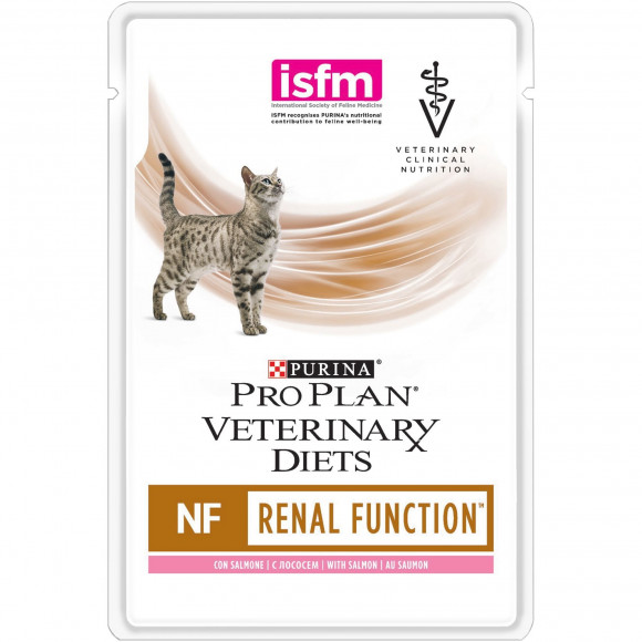 Ветеринарный влажный корм Purina Pro Plan Veterinary Diets NF корм для кошек при патологии почек, с лососем, пауч, 85 г