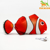 Игрушка для кошек "Рыба-клоун" со светом с двигающимся хвостом и с USB-зарядкой, 28 см Игрушка для кошек "Рыба-клоун" со светом с двигающимся хвостом и с USB-зарядкой, 28 см