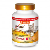 Витаминная добавка UNITABS Mama + Kitty с B9 для котят, беременных и кормящих кошек, 200 табл Витаминная добавка UNITABS Mama + Kitty с B9 для котят, беременных и кормящих кошек, 200 табл