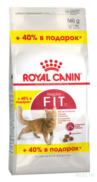 АКЦИЯ! Корм Royal Canin для активных кошек (1-7 лет) Fit 32 400гр + 40%