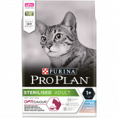Корм Purina Pro Plan для стерилизованных кошек и кастрированных котов, треска и форель, 3кг.