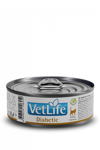 Ветеринарный влажный корм Framina VET LIFE DIABETIC паштет для кошек (регулирование уровня глюкозы), 85 г.