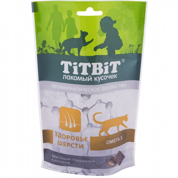 Лакомство TITBIT Кубики из лосося для кошек 60г