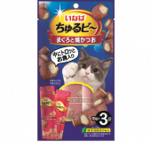Лакомство для кошек INABA Churu Bee запеченные трубочки с тунцом магуро и тунцом кацуо, 3шт/30г Лакомство для кошек INABA Churu Bee запеченные трубочки с тунцом магуро и тунцом кацуо, 3шт/30г