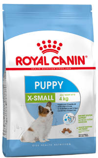 Акция! Корм Royal Canin для щенков миниатюрных пород с 2 до 10 мес X-Small Puppy 500гр + влажный корм для щенков маленьких пород 85гр