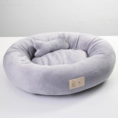 Лежанка с косточкой, 45х35х11 см, серая Лежанка с косточкой, 45х35х11 см, серая