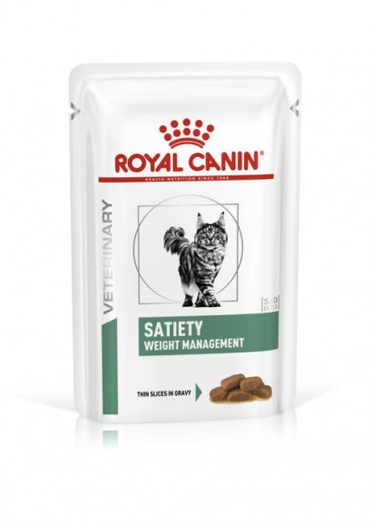 Ветеринарный влажный корм Royal Canin для кошек контроль избыточного веса Satiety Weight Management 85гр