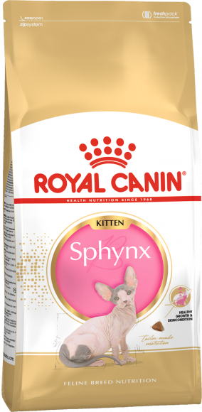 СКИДКА!!! Корм Royal Canin для котят породы сфинкс (4-12мес) Kitten Sphynx 400гр (СРОК 28.05.2024)