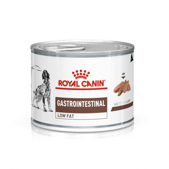 Ветеринарный влажный корм Royal Canin для собак с ограниченным содержанием жиров при нарушении пищеварения Gastro Intestinal Low Fat 200гр