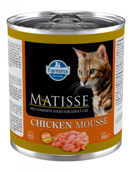 Влажный корм Farmina Matisse Cat Mousse Chicken мусс для кошек с курицей 300гр