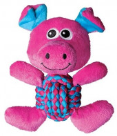 KONG игрушка для собак Weave Knots Свинка средняя 22х20 см