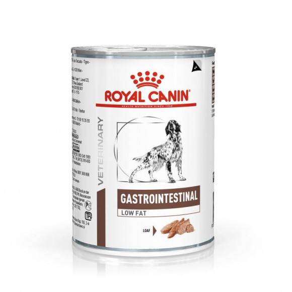 Ветеринарный влажный корм Royal Canin для собак с ограниченным содержанием жиров при нарушении пищеварения Gastro Intestinal Low Fat 410гр