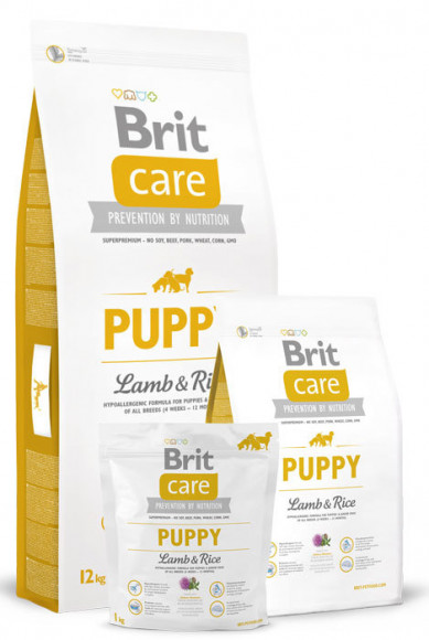 Корм Brit Care Puppy Lamb & Rice для щенков всех пород ягненок с рисом 1кг