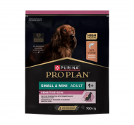 Корм Purina Pro Plan SENSITIVE SKIN для взрослых собак мелких и карликовых пород с чувствительной кожей с лососем, 700 г