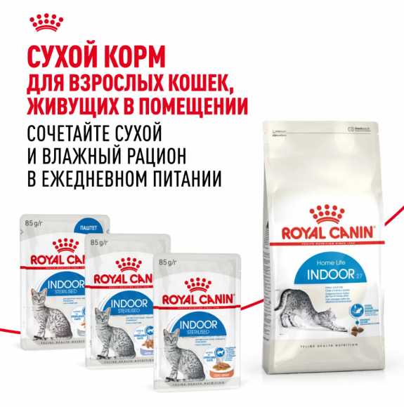 Влажный корм Royal Canin для стерилизованных кошек Indoor Sterilised (паштет) 85 г