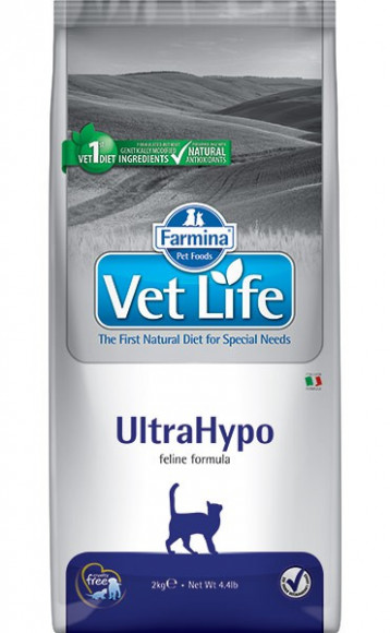 Ветеринарный корм Farmina Vet Life Cat UltraHypo для кошек при пищевой аллергии и/или пищевой непереносимости 10кг