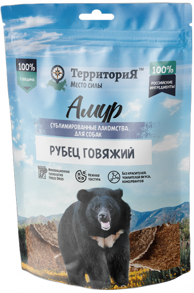 Лакомство ТерриториЯ Амур для собак Рубец говяжий сублимированное, 35г Лакомство ТерриториЯ Амур для собак Рубец говяжий сублимированное, 35г