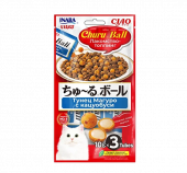 Лакомство INABA Ciao Ball для кошек шарики с кремовой начинкой Тунец Магуро с кацуобуси 10г*3шт Лакомство INABA Ciao Ball для кошек шарики с кремовой начинкой Тунец Магуро с кацуобуси 10г*3шт