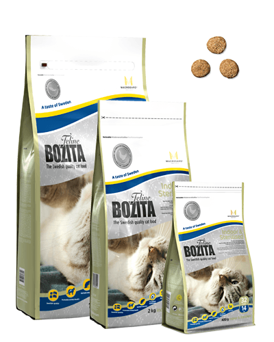 Корм Bozita super premium Indoor&Sterilised 32/14 для домашних и стерилизованных кошек с курицей и рисом 10кг