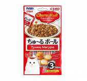 Лакомство INABA Ciao Ball для кошек шарики с кремовой начинкой Тунец Магуро 10г*3шт Лакомство INABA Ciao Ball для кошек шарики с кремовой начинкой Тунец Магуро 10г*3шт