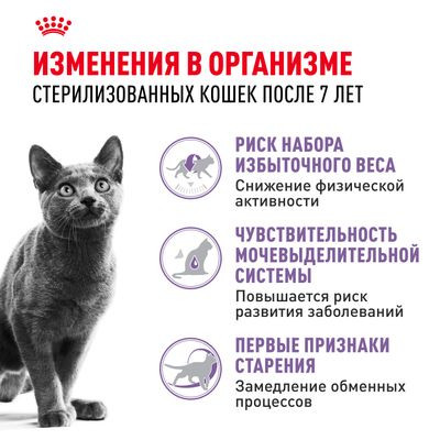Корм Royal Canin для стерилизованных кошек старше 7 лет Sterilised 7+ 400 г