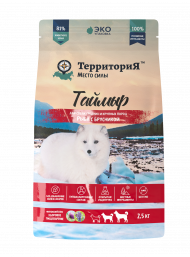 Корм ТерриториЯ Таймыр для собак средних и крупных пород, Рыба с брусникой, 2,5кг
