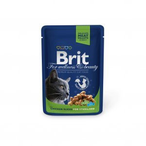 Влажный корм Brit Premium для кастрированных/стерилизованных кошек (пауч) Курица 100гр
