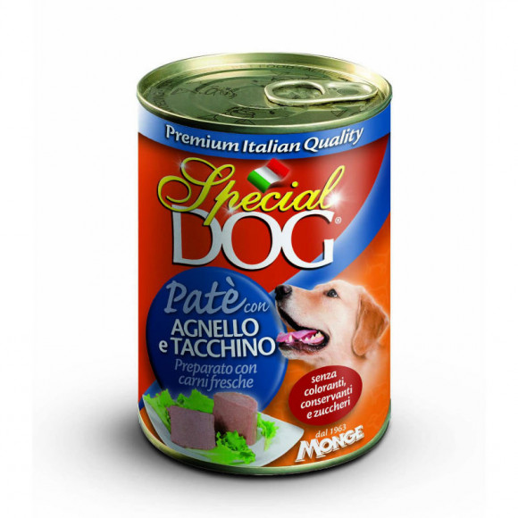 Консервы Monge Special Dog для собак паштет ягненок с индейкой 400гр