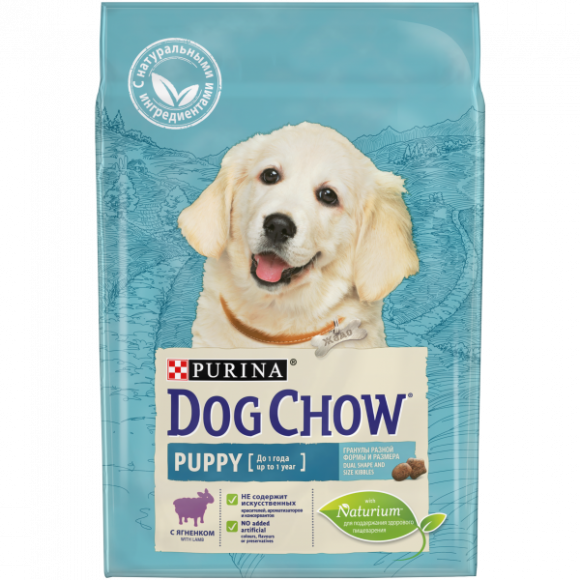 Корм Purina Dog Chow для щенков, с ягненком, 2,5кг