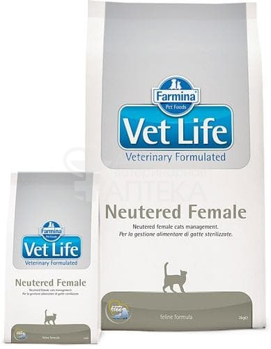 СКИДКА!!! Ветеринарный корм Farmina Vet Life Cat Neutered Female для стерилизованных кошек 400гр (СРОК 07.04.2024)