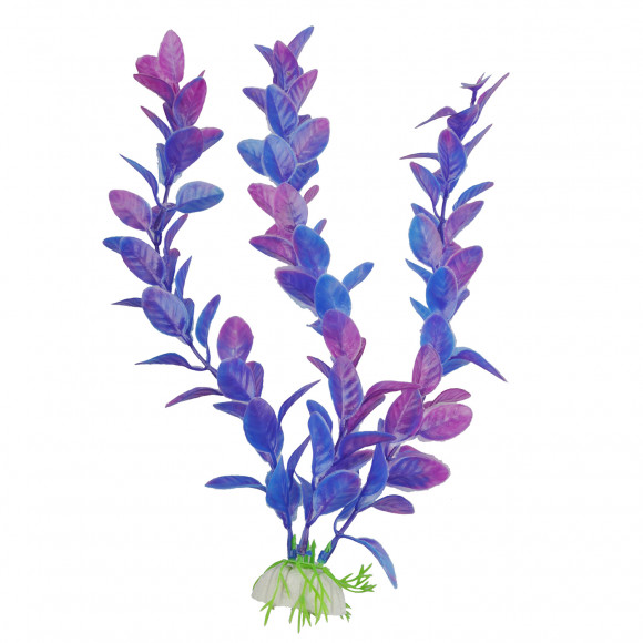 Растение пластиковое для аквариума 25см, сине-фиолетовое
