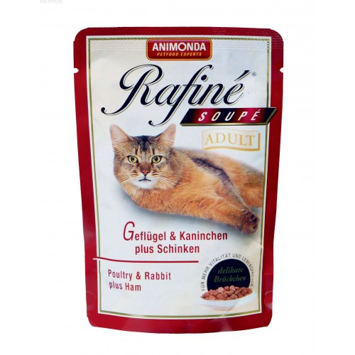 Влажный корм Animonda Rafine Soupe Adult для кошек с индейкой, телятиной и сыром 100гр