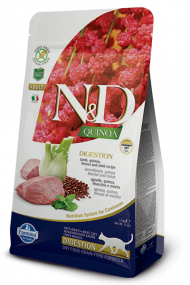 Корм Farmina N&D Cat Quinoa Digestion Lamb беззерновой для взрослых кошек Ягненок, киноа, фенхель и мята 300 г