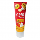Паста для вывода шерсти INABA Ciao Paste из куриного филе для кошек, 80 г