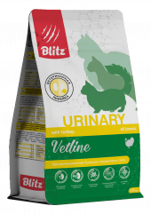 Ветеринарный влажный корм Blitz Vetline для кошек Urinary, 400 г