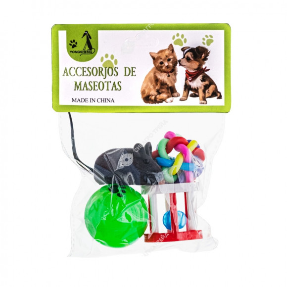 Набор игрушек (d=4 см) для кошек, 4 шт, NUNBELL