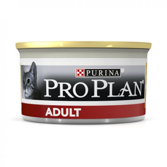 Влажный корм Purina Pro Plan Adult для взрослых кошек, курица, банка, 85 г