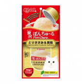 Лакомство для кошек INABA Ciao Pon Churu Суфле Куриное филе/морской гребешок 2шт/35гр