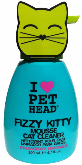 Pet Head Fizzy Kitty Шампунь-мусс клубнично-лимонадный без смывания для кошек 177мл