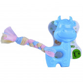 Игрушка-пищалка NUNBELL Коровка для собак 10.7х6.5х3.5см микс