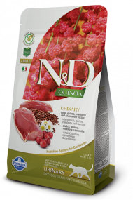 Корм Farmina N&D Cat Quinoa Urinary Duck беззерновой для профилактики мочекаменной болезни у кошек Утка, киноа, клюква и ромашка 1,5кг